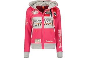 Geographical Norway Flyer Lady - Sudaderas Mujer con Capucha Y Bolsillos - Sudadera Manga Larga Chaqueta Caliente - Cremallera Jersey Mujeres Primavera Verano Otoño Invierno