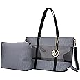 Mia K Collection Shoulder Handbag for Women: Vegan Leather Satchel-Tote Bag, Top-Handle Purse, Ladies Pocketbook