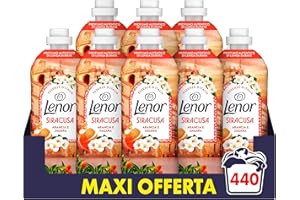 Lenor Ammorbidente Lavatrice Concentrato Essenze d’Italia, 440 Lavaggi (8x55), Siracusa, Note Di Arancia e Zagara, Profumo autentico di lunga durata