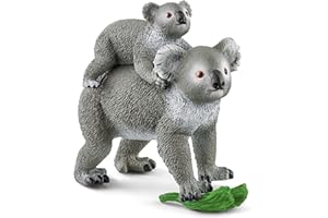 SCHLEICH WILD Life | Koala Mutter mit Baby 42566 | detailgetreues Tiere Set | Zoo Spielzeug zum Sammeln | Spielfiguren für Kinder ab 3 Jahren Set aus 3 Teilen