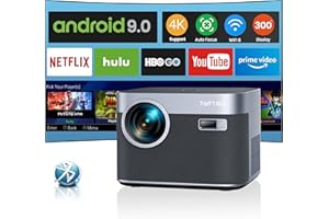 Beamer【Autofokus/Trapezkorrektur】 Full HD 1080P WiFi6 Bluetooth 700ANSI Beamer,TOPTRO 4K Unterstützt 25000 Lumens Projektor,Android Heimkino Video Beamer kompatibel mit Smartphone/Fire Stick