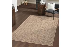 TT Home Tappeto Per Esterno Cucina Balcone Soggiorno Etnico Monocromatico Lavabile, Colore:Beige, Dimensione:120x160 cm