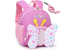 Domueay Plecak dla małych dzieci, torba szkolna, chłopcy, dziewczęta, mini uroczy plecak, przedszkole, plecak dziecięcy z lejcami, lekki wodoodporny plecak przedszkolny dla dziecka w wieku 1-5 lat,