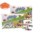 Zaza Soft Gelo Sweets - Made with Real Fruit Juices - Assorted Flavours, Strawberry, Orange, Grape, Apricot, Cherry - American Sweets - 400g per Bag - (2 Pack)