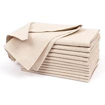 Lot de 6 serviettes de table coton 42x42 cm HONO marron Schiste | , linge de maison et