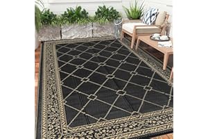 ‎ENYHOM Enyhom Groß Outdoor Teppich 240 x 300 cm, Wendbarer RV Camping Außenteppich, Strapazierfähiger Kunststoff Flachgewebe Picknickdecke, Recycelter Wasserdicht Tragbar Balkonteppich für Terrassen Eingang