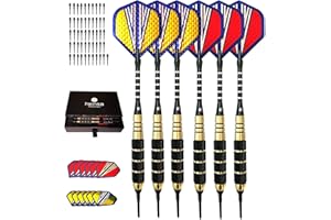 ‎HEINSA heinsa Dartpfeile, Dartpfeile mit Kunstoffspitze für Elektronische Dartscheibe 18g Softdarts Set E Dart Kunststoffspitze