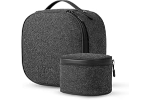 KIWI design P4 Set di Custodia in Due Pezzi Adatto con Meta Quest 3S/Quest 3/Quest 2/Vision Pro e Accessori per Controller Touch, Mini Custodia da Viaggio,Non Adatto a Fasce Elite/Halo o a Batteria