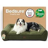 Bedsure SupportMax&trade; Extra Thick Dog Bed XL Large 106x76cm | Extra Thick Dog Sofa Stand Cover Removable Bed Non-Slip Plush She