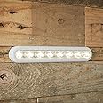 Lights4fun Battery Under Cabinet Cupboard Touch Lights with Stick On Pads 8 Warm White LED