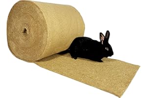 WormBox Tappetino per Gabbie (roditori/Conigli) 100% Canapa in Rotoli di 25 m x 54 cm, Alta densità/Alta Resistenza 7/8 mm