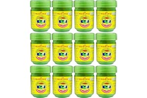 EMOBUG Hong Thai Inhalateur Hongthai Marque Aromathérapie Essentielle, Bouteille Verte - 12 x 40 g (Pack de 12)