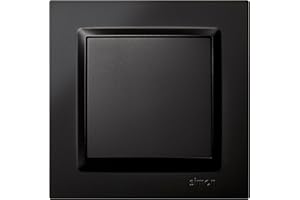 SIMON - Interruptor Conmutador, Serie Simon 10, 230V, Interruptor de Pared Interior, Fácil de Instalar, Incluye Marco, Tapa y Mecanismo, Color Negro