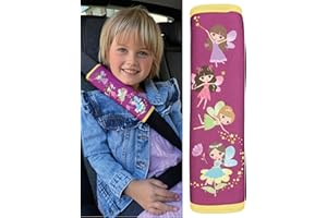 1x HECKBO Ochraniacze na pasy bezpieczeństwa z motywem Wróżka - ochraniacze na pasy dla dzieci i niemowląt - idealne na każdy pas bezpieczeństwa samochód fotelik dziecięcy rower przyczepa samolot