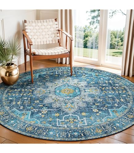 IKEA NÖVLING Rug, Low Pile, 128x195 cm, Dark Blue/Yellow-Brown