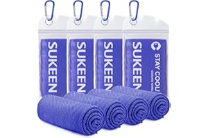 Sukeen Cooling Towel, Cooling Towels 4 pack, Stay Cool Ice Towel, Cooling Towels for Neck, Cold Towel, Gym Towel Men Women (4pcs, Royal Blue*4)