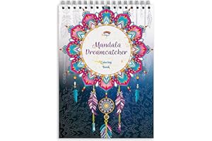Mandala Adult Colouring Books by Colorya - A4 Size - Mandala Dreamcatcher Colouring Book for Adults - Premium Quality Paper, No Medium Bleeding, One-Sided Printing