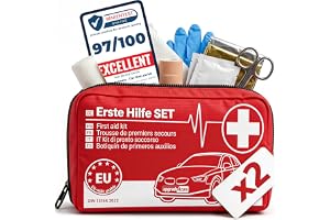 Upgrade4cars 2 x Förbandsväska bil version 2026 DIN 13164 biltillbehör | Första hjälpen-kit