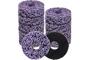 Shineboc 10 Stück Grob Reinigungsscheiben 50mm CSD Scheibe Nylon Gewebescheibe Lila für Oberflächenbearbeitung, Metall ，Radnaben Reiniger