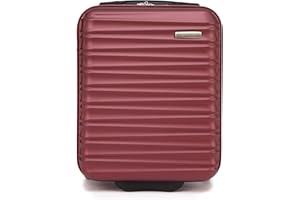 WITTCHEN Valigia da viaggio Bagaglio a mano Valigia da cabina Valigia rigida in ABS con 4 ruote girevoli Serratura a combinazione Maniglia telescopica GROOVE Line Taglia XS Borgogna