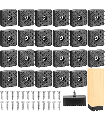 Swpeet 24Sets 30mm Round Black Furniture Pads With Screws, Heavy - View #10