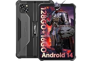 OUKITEL RT3 Pro Tablette Incassable - Android 14 Tablette Tactile 8 Pouces,16GO(4+12) RAM + 128GO ROM,5150mAh Tablette Durcie 4G,16MP Caméra, Dual SIM 4G,IP68/GPS/OTG/NFC/2Ans Garantie,Noir