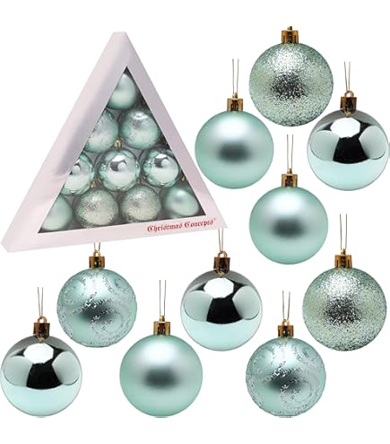 12 Boules De Noël Assorties - ø 6 Cm - Différents Modèles - Argent