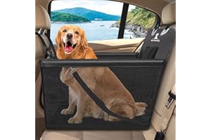 Wimypet Impermeable Protector de Asiento de Coche para Mascota, Asiento del Coche de Seguridad para Perros Gatos, Material Oxford 600D PVC Inferior con Cinturón de Seguridad para Viaje - 59x49x46 cm