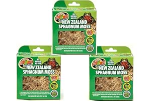 Zoo Med Laboratories Mousse de sphaigne de Nouvelle-Zélande, 240 pouces cubes (3 paquets de 203 cm cubes chacun)