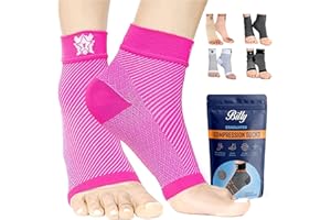 Bitly-Plantar Fasciitis Socks (1-Pair), Premium Ankle Support Unisex Pink Compression Sleeves. Fast Relief from Swelling & Foot Pain. Promote Blood Circulation & Speedy Recovery (Large)