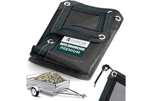 CARGO VA INTELLIGENT VEHICLE ACCESSORIES CargoVA® Rete per rimorchi a maglia fine 1,5x2,5 m - Rete di copertura a maglia fine nera con cordino in gomma - per un fissaggio ottimale del carico