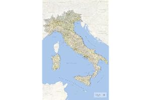 empireposter Carta Geografica Italiana in Formato Maxi 61 X 91,5 cm con Nomi di Comuni e e Informazioni in Lingua Italiana