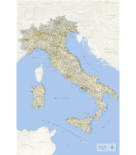 Mapa De Italia Poltico Fsico Grande Para Imprimir 2022