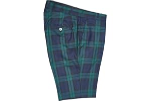 RETRO SEVENTY2 Mens Red Tartan Tweed Check Golf Sta Press Trousers Slim Fit 60s 70s Retro Mod Pants