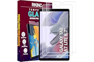 RKINC Verre Trempé [Lot de 2] pour Samsung Galaxy Tab A7 Lite (8,7 Pouces) SM-T220/SM-T225, Film Protection écran, Dureté 9H 0,33 mm HD Glass [sans Bulles d'air][Résistant aux rayures][Garantie à vie]