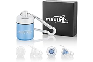 macika Noise Cancelling Ear Plugs Silicone High Fidelity Earplugs Hearing Protection Ear Protectors With Acoustic Filter to Prevent Tinnitus. Ideal For, Musicians, Concerts, Music Festivals, Clubs, DJ