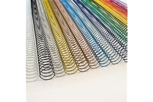 DHP - Espiral Metal Paso 5:1, 10 mm, A4, MiniPACK Surtido Caja 25, Colores Estándar y Especiales, 60 hojas