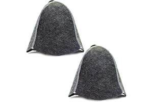 ASKOLD 2 pcs Sauna Hats Grey Felt Sauna Cap for Women and Men Banya Hat Finnish