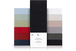 Blumtal® Prześcieradło z gumką 160x200 cm - Prześcieradło z mikrofibry 160x200 cm - Certyfikat Oeko-Tex - Czarny