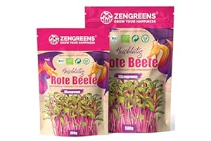 ZenGreens® - Bio Rote Beete Samen - Wähle zwischen 200g und 500g - Rote Beete mit Keimrate von über 97% - Rotebeete Keimsprossen - Saatgut zum Sprossen ziehen - wiederverschließbare Verpackung