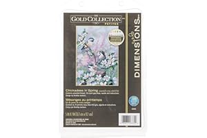 Dimensions Kit Point De Croix Compté, Mésanges Au Printemps