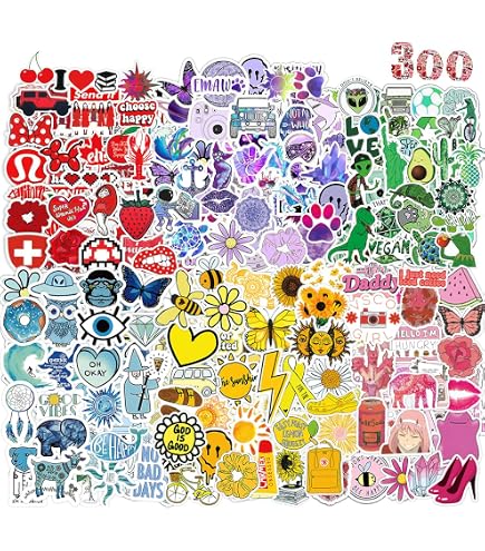 Onsinic Kawaii Sticker-Set – 1 Packung Mit Bunten Cartoon-Aufklebern Für Scrapbooking, Handy & Deko | Wasserfest Und Einfach Abziehbar
