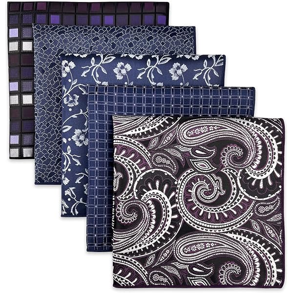 Fazzoletti Da Taschino Uomo In Poliestere – POChette Quadrate 22,9 Cm Per Abiti Da Sposa E Cerimonie – Colori Classici (Bianco, Rosso, Blu, Nero)