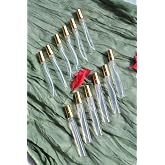 12 Adet 10 ml Boş Cam Parf&uuml;m Şişesi Gold Kalem Şişesi T&uuml;p Sprey Şişe Taşınabilir Cep &Ccedil;antalık Doldurulabilir