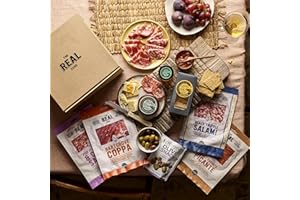 The Real Cure - Cheese and Charcuterie Hamper – Artisan Cheese and Charcuterie Gift Set, Award-Winning British Cured Meat Hamper - Foodie Gift for Men and Women