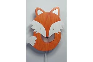 ‎CLEVERE KIDS BABY-COLLECTION Clevere Kids Kinder-Wandlampe Alle meine Tiere | Handarbeit aus der EU | hochwertige Leselampe, Nachtlicht aus Holz | E14 (Fuchs)