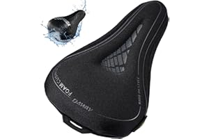 DAWAY Housse de siège de vélo d'exercice Confortable - C6 Large Coussin de Selle de vélo rembourré en Mousse à mémoire Souple pour Femme Homme, adapté pour Peloton, VTT, vélos d'intérieur d'extérieur