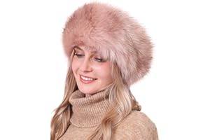 soul young Women's Faux Fur Headband with Stretch Winter Earwarmer Earmuff