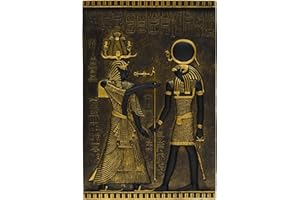 Design Toscano WU68176 Plaque de stèle de temple égyptien Horus Multicolore 2,5 x 18 x 25,5 cm