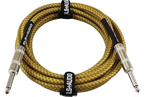 GLS Audio Kabel Klinkenkabel 6,3 mm - 4,6 m langes Gitarrenkabel für e-Gitarre, Bass - Universal Instrumentenkabel für Verstärker, Lautsprecher, Keyboard etc. - 2x gerade Klinke auf Klinke